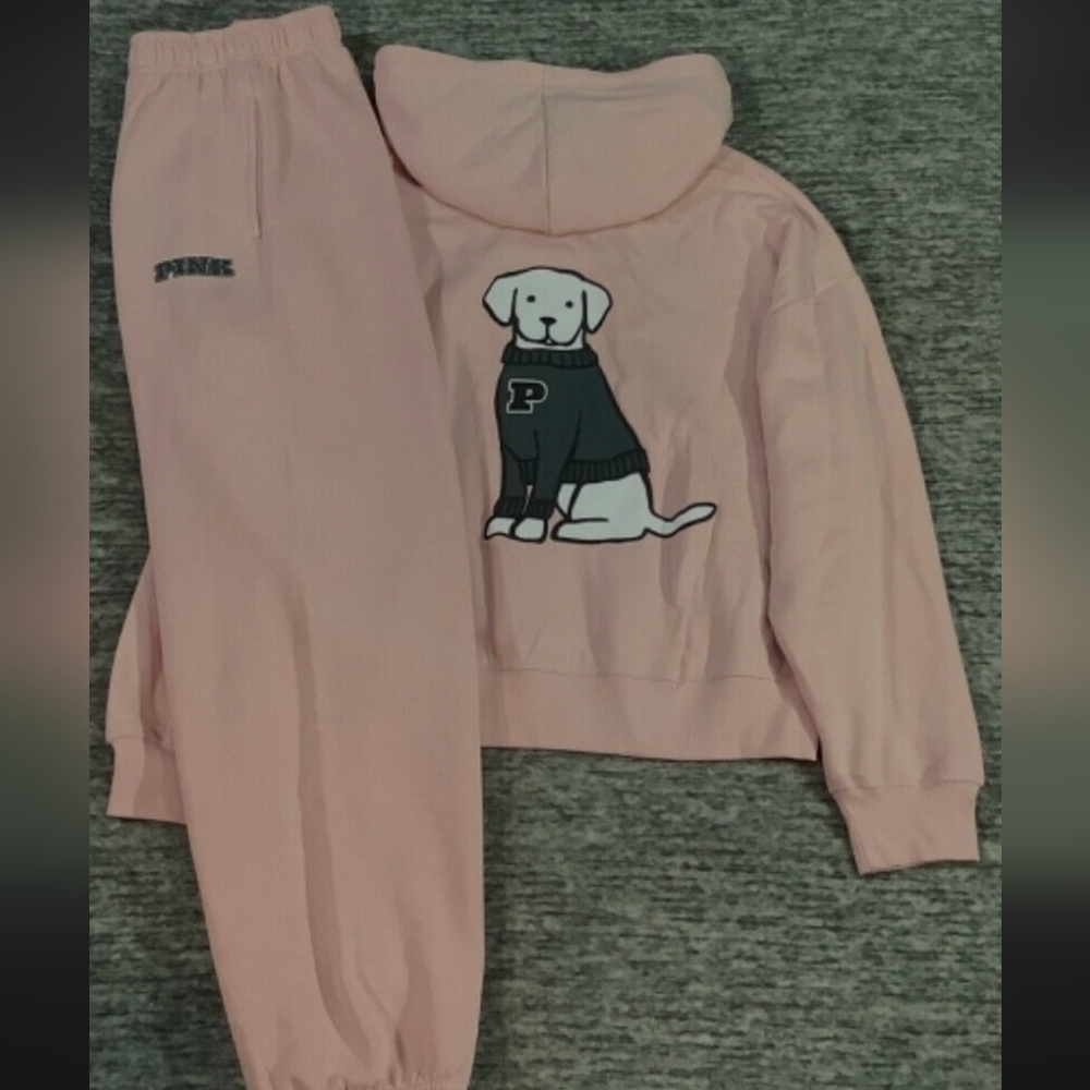PINK Dog Graphic Hoodie and Sweatpants - Picture 13 of 16